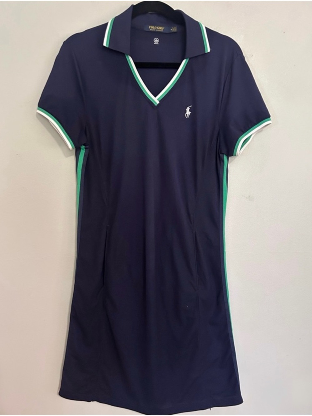 Polo Golf Ralph Lauren Navy Golf Dress M Preppy Sport Stretch Athleisure Wicking